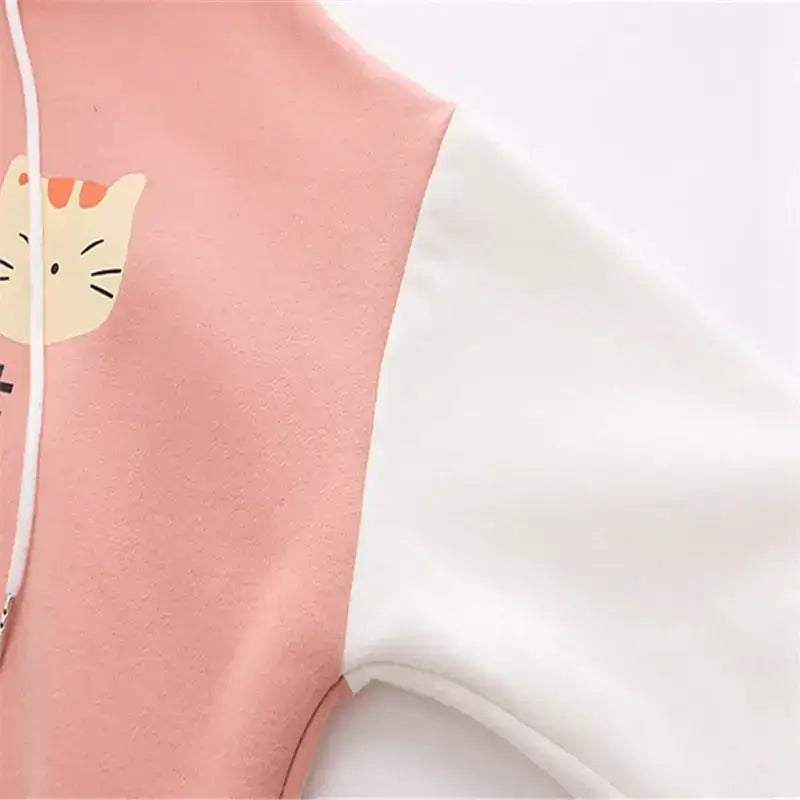 close view of graphic hoodie - Loli The Cat