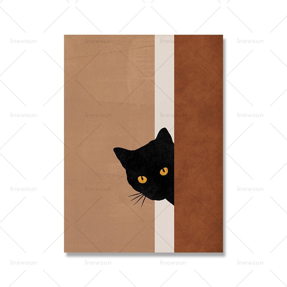 Boho Black Cats Canvas - Loli The Cat