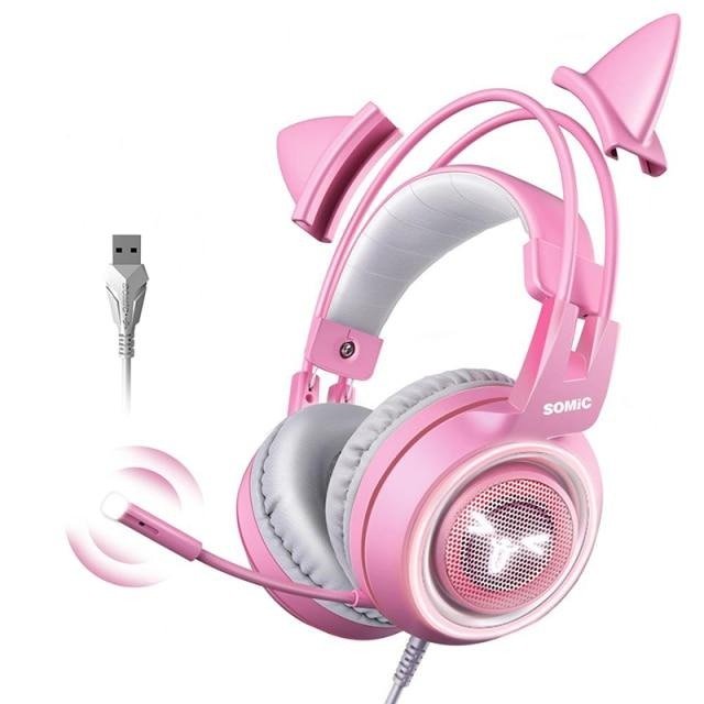 Cat Ear Pink Headset - Loli The Cat