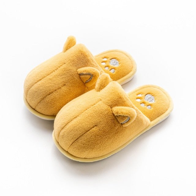 Cat Ears Cotton Slippers - Loli The Cat