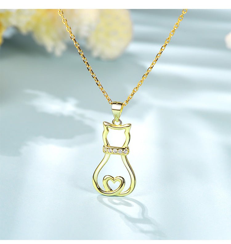 Cat Love Tail Necklace - Loli The Cat