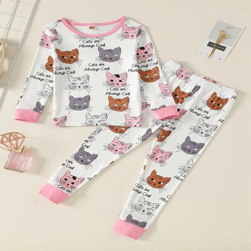 Cute Cat Head Kids Sleepwear Set - Loli The Cat