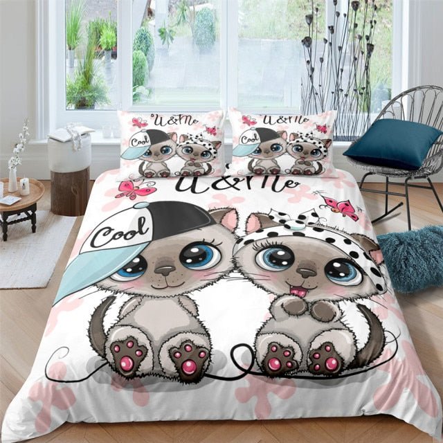 Cute Cat Quilt Comforter Cover - Loli The Cat