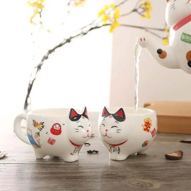Cute Japanese Lucky Cat Tea Set - Loli The Cat