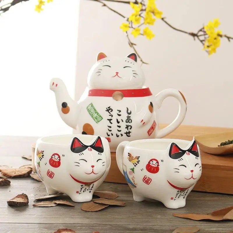Cute Japanese Lucky Cat Tea Set - Loli The Cat