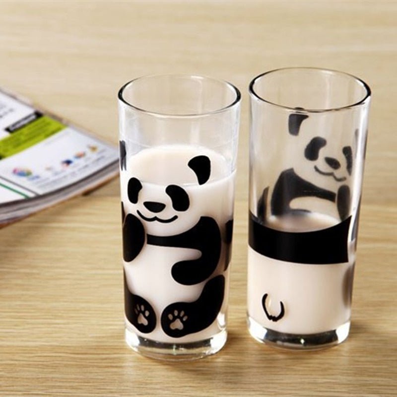 Cute Panda Breakfast Milk Glass - Loli The Cat
