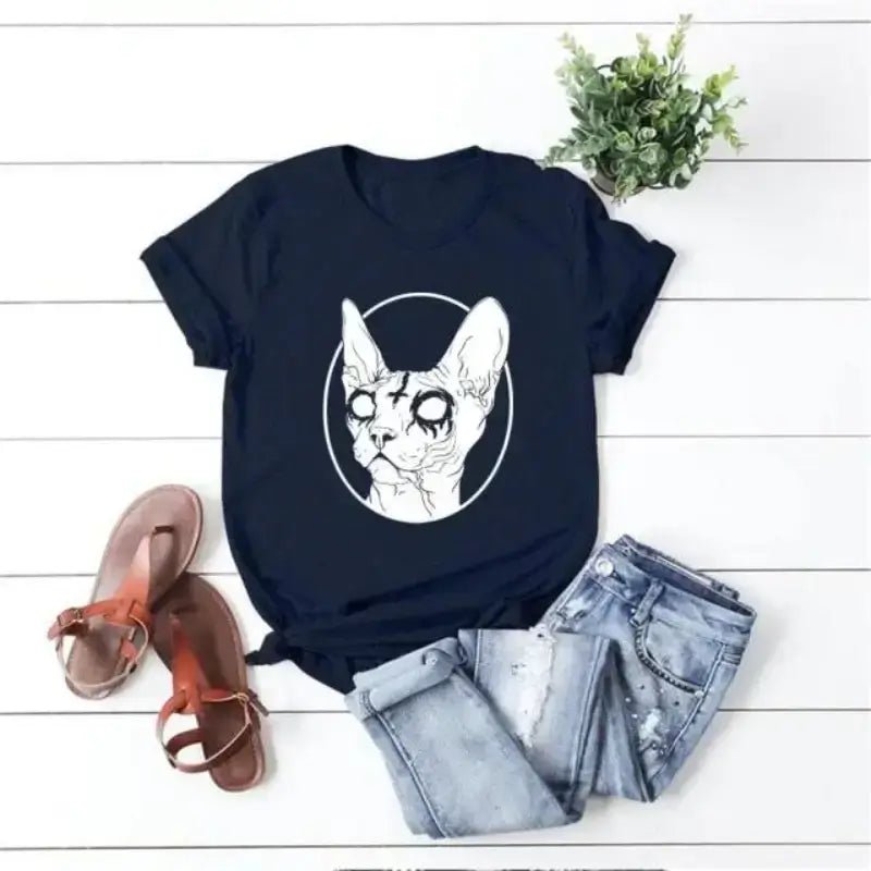 Death Metal Sphynx Cat T-Shirt - Loli The Cat