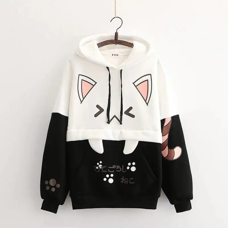 Graphic Cat Ear Hoodie - Loli The Cat