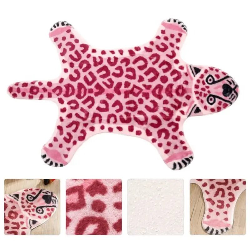 Pink Leopard Antiskid Mat - Loli The Cat
