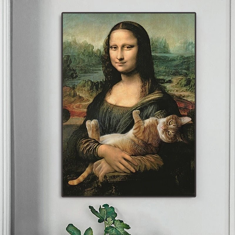 Smiling Mona Lisa Cat Canvas - Loli The Cat