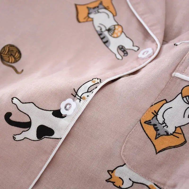 Women's Cat Pajama Set Nightsuit - Loli The Cat